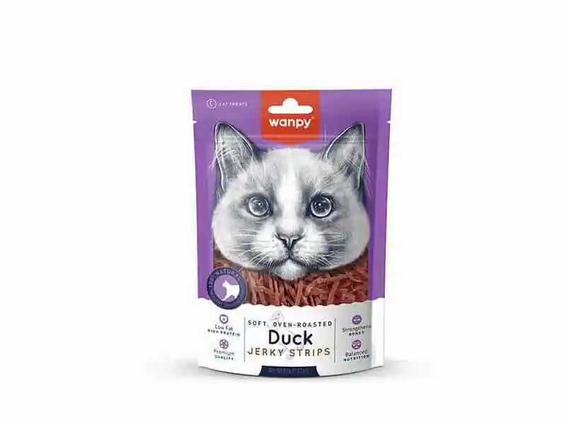 تشویقی گربه ونپی مدل Duck Jerky Strips بسته 80 گرمی