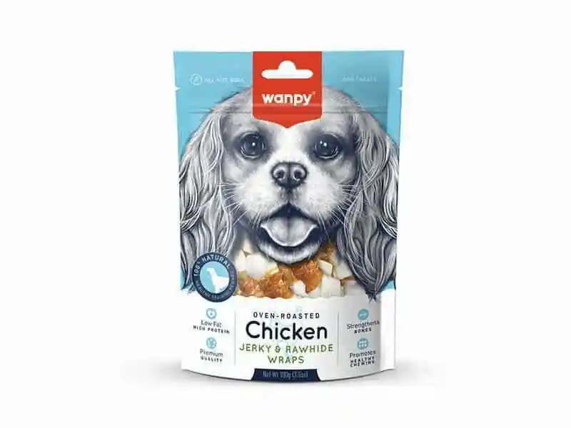 تشویقی سگ ونپی مدل Chicken Jerky & Rawhide Wraps