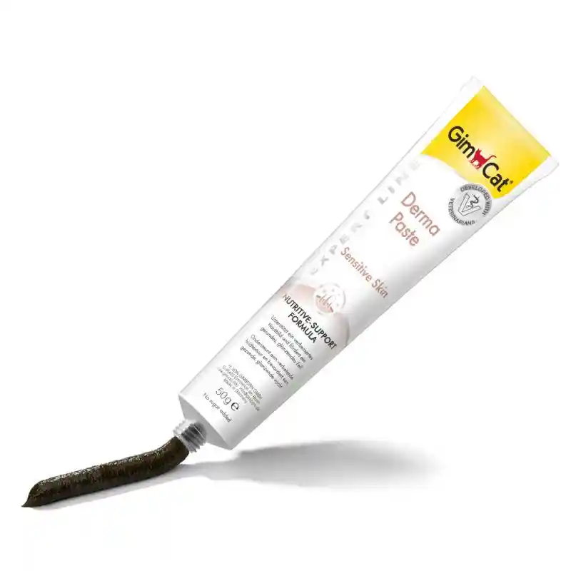 خمیر پوست و موی حساس گربه GimCat مدل Derma Paste