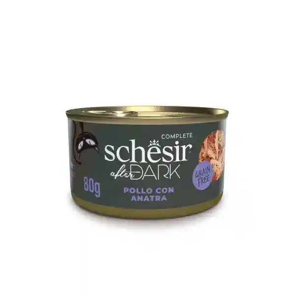 کنسرو گربه شسیر سری افتر دارک با طعم مرغ و اردک در آبگوشت