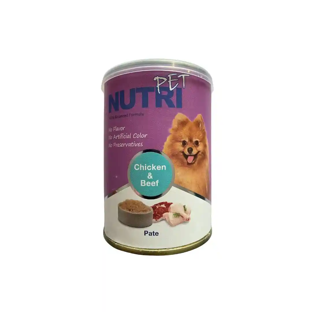 کنسرو سگ نوتری پت با طعم مرغ و گوشت (پته)